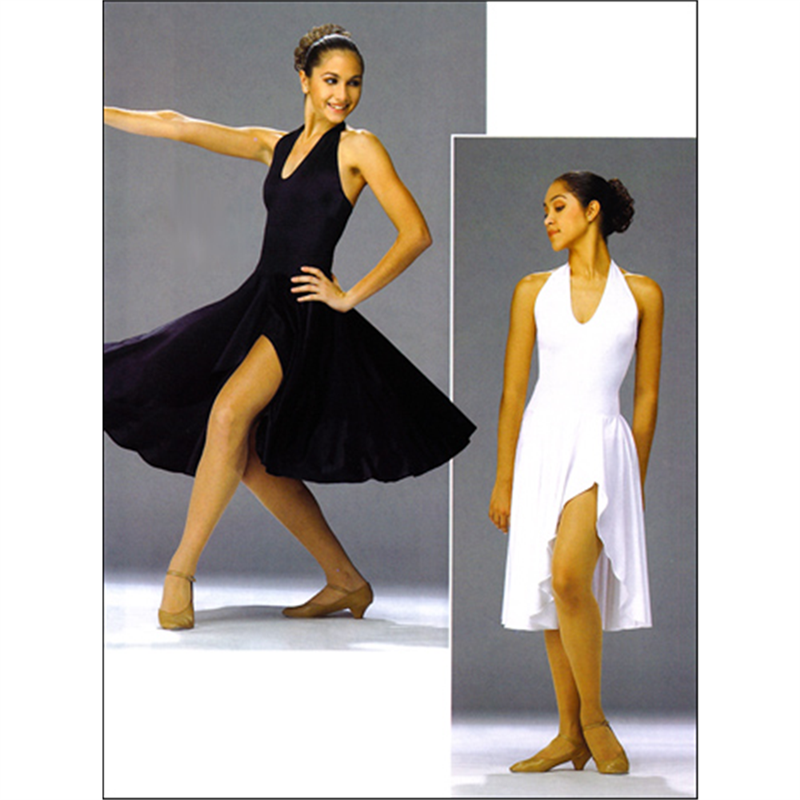 Halter/Slit Leg Lycra Dance Dress Halter/Slit Leg Lycra Dance Dress