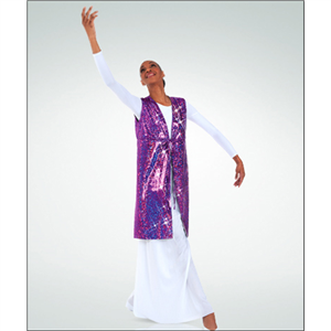 liturgical dancewear  630 Asymmetrical Bell Sleeve Praise Dance