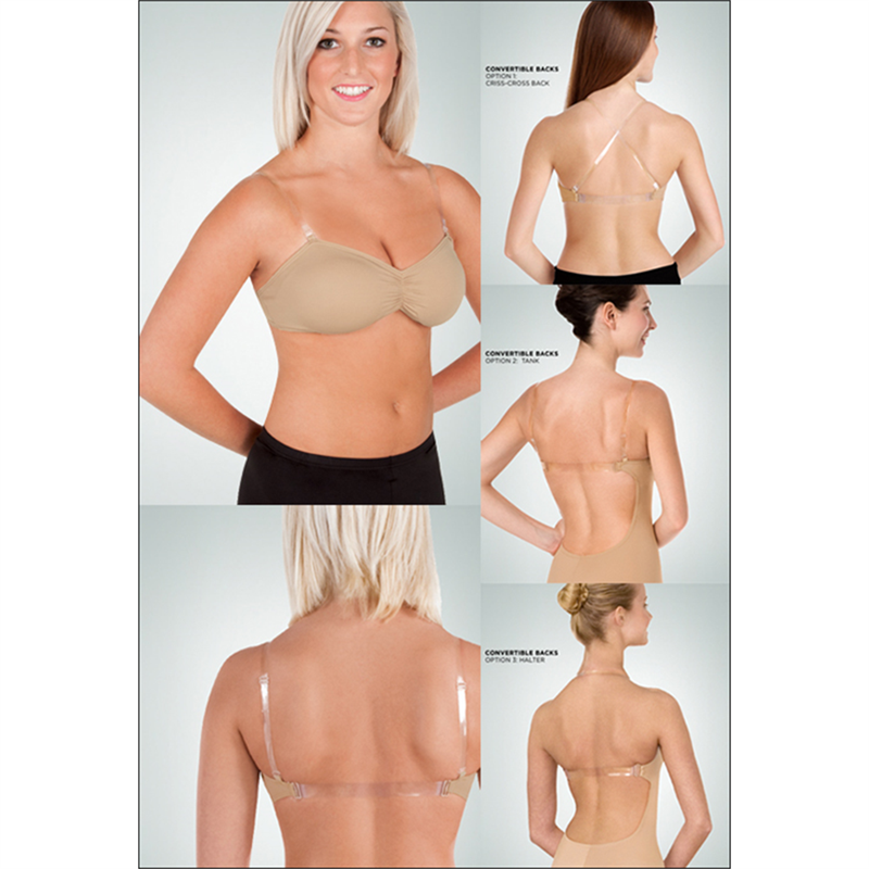 Padded Bandeau Clear Strap Bra by Body Wrappers