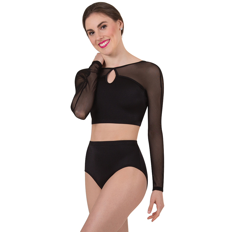 Womens Tiler Peck Long Sleeve Dance Crop Top by Body Wrappers : P1014 Body  Wrappers, On Stage Dancewear, Capezio Authorized Dealer.